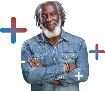Man portraying a TALZENNA® (talazoparib) + XTANDI® (enzalutamide) patient